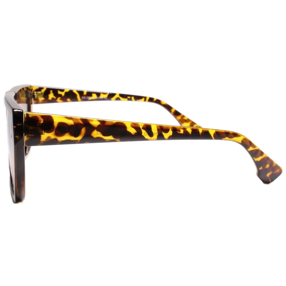 Classic Retro Hip Hop Rapper Style 80s 90s Sunglasses Large Brown Tortoise Frame